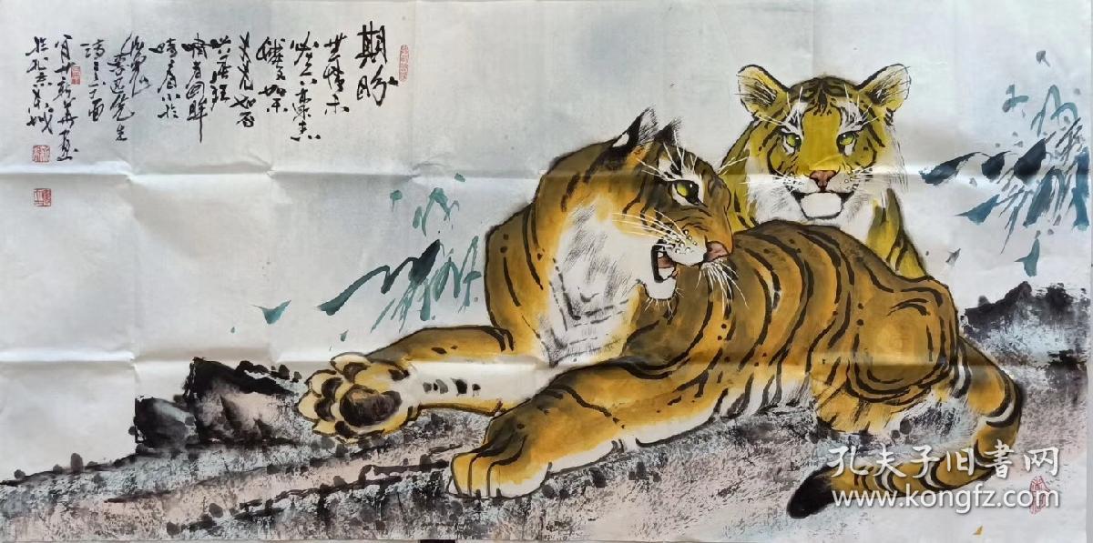 马新华最新虎画赏析，市场定位的艺术珍品与售价探讨