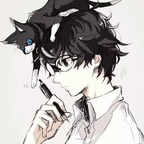 男生与猫动漫头像，独特魅力的探索